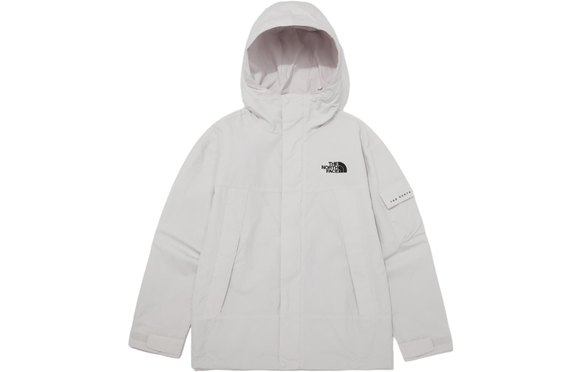 北面/THE NORTH FACE The North Face Logo Print Windbreaker Jacket Grey