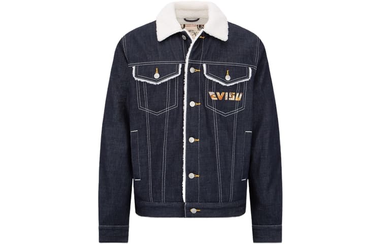 EVISU AW23 Big M Embroidered Denim Jacket
