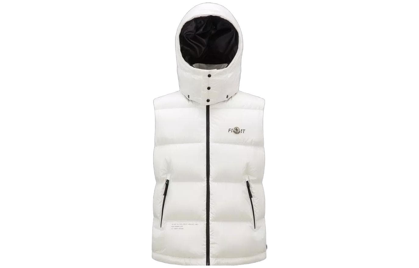 MONCLER GENIUS Moncler x FRGMT Logo Hooded Down Vest White