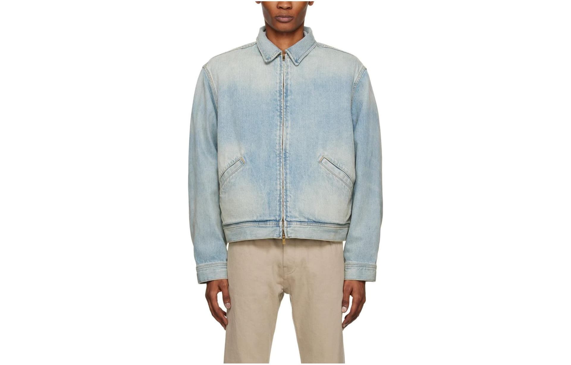 Fear of God SS23 Eternal Cotton Non-Stretch 14 Oz Denim Jacket Fading Throughout 5 Year Indigo 5