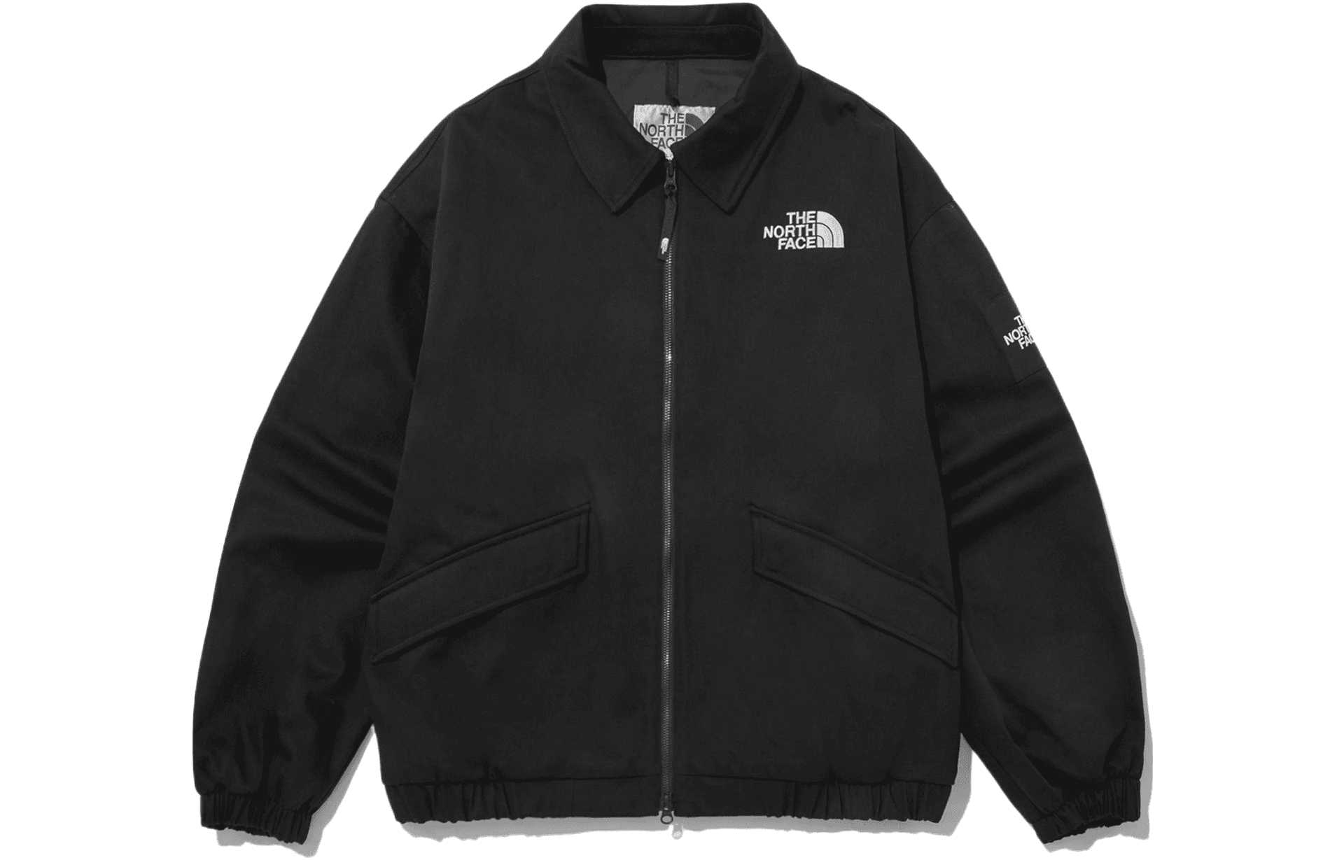 北面/THE NORTH FACE The North Face Logo Print Bomber Jacket Black
