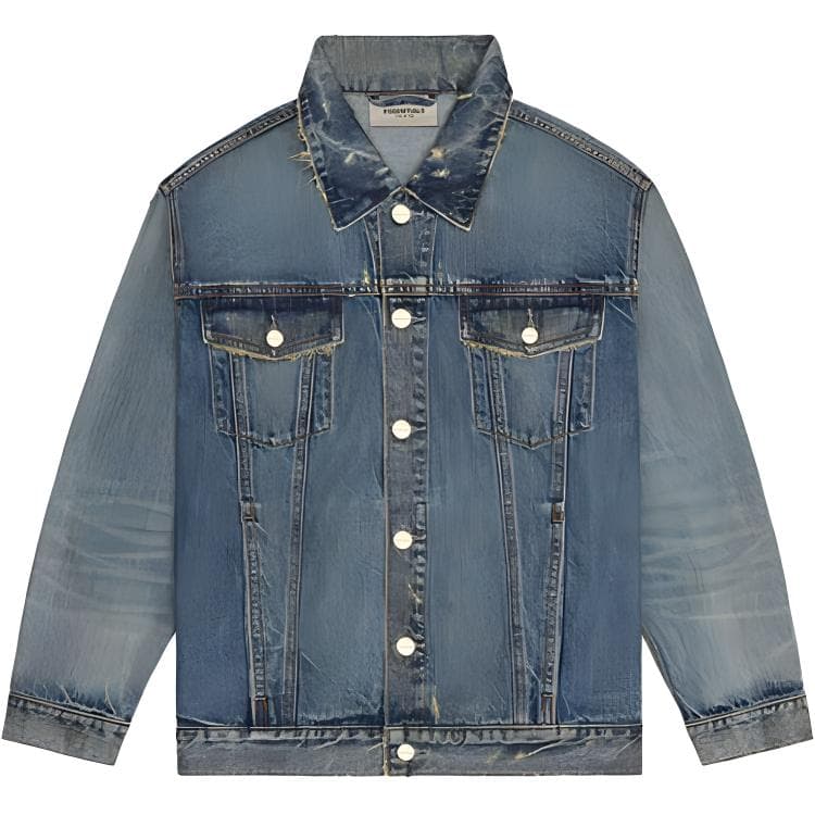 Fear of God Essentials FW20 Light Denim Trucker Jacket