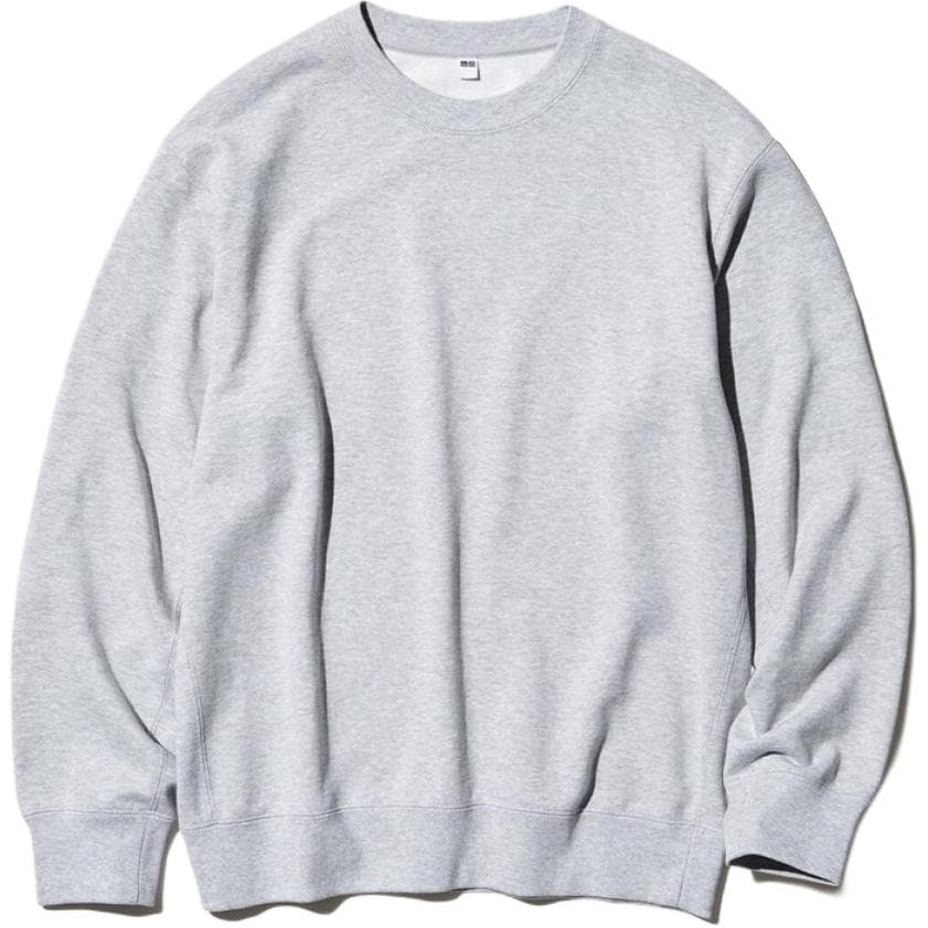 UNIQLO/优衣库 UNIQLO Crew Neck Sweatshirt Light Gray