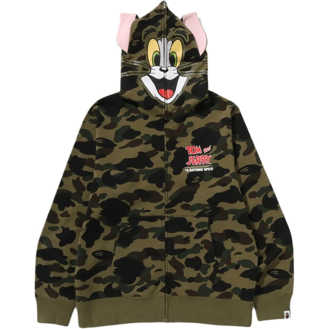 A BATHING APE BAPE x Tom and Jerry SS25 Green Hoodie