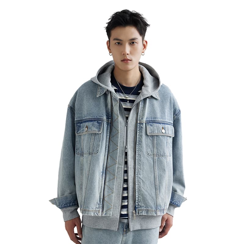 A.B.X DISTRESS DENIM JACKET