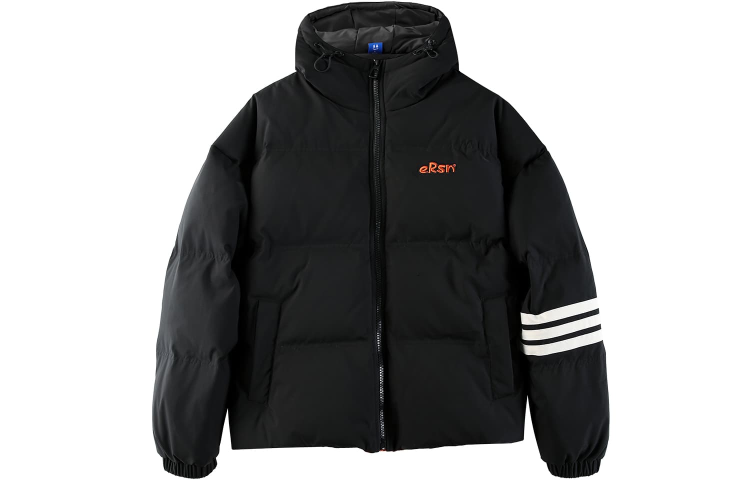 ER Basic Striped Hoodie Down Jacket