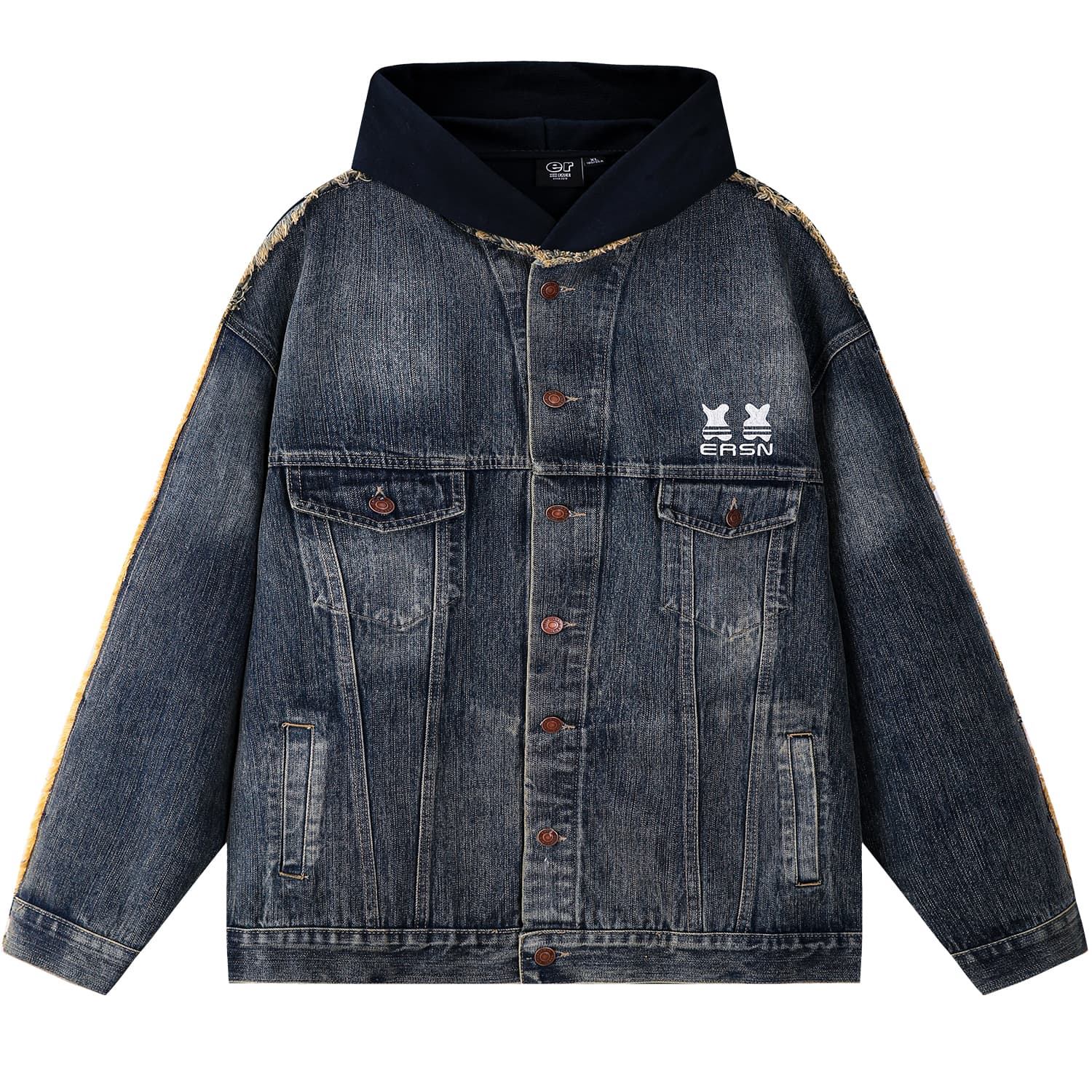 ER Denim Hoodie Blue