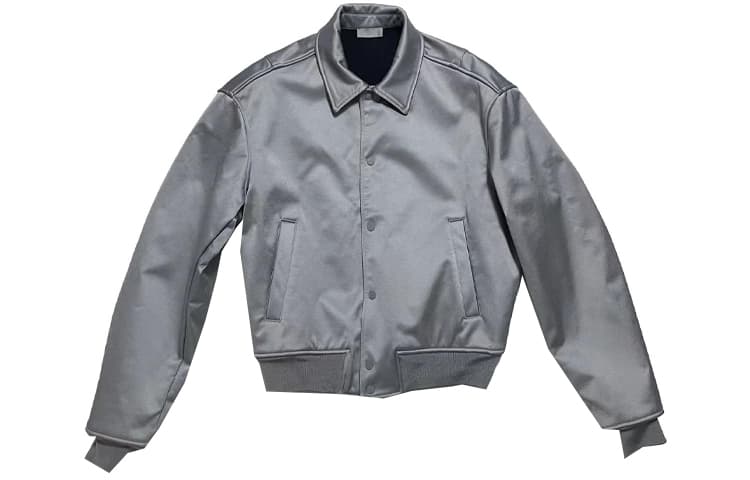 DIOR Embossed Glossy Collar Jacket Gray