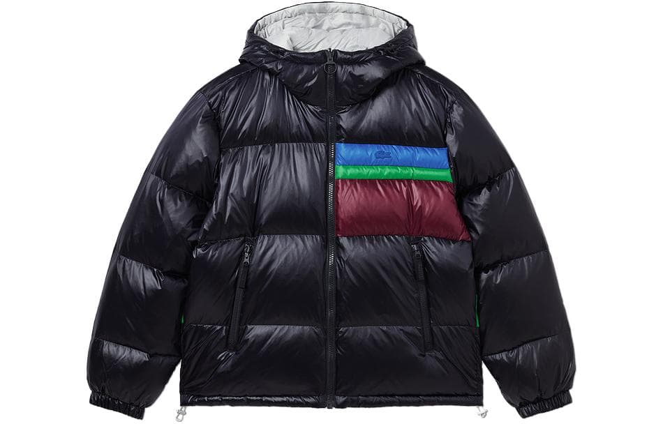 Lacoste Reversible Hooded Down Jacket Navy/Grey