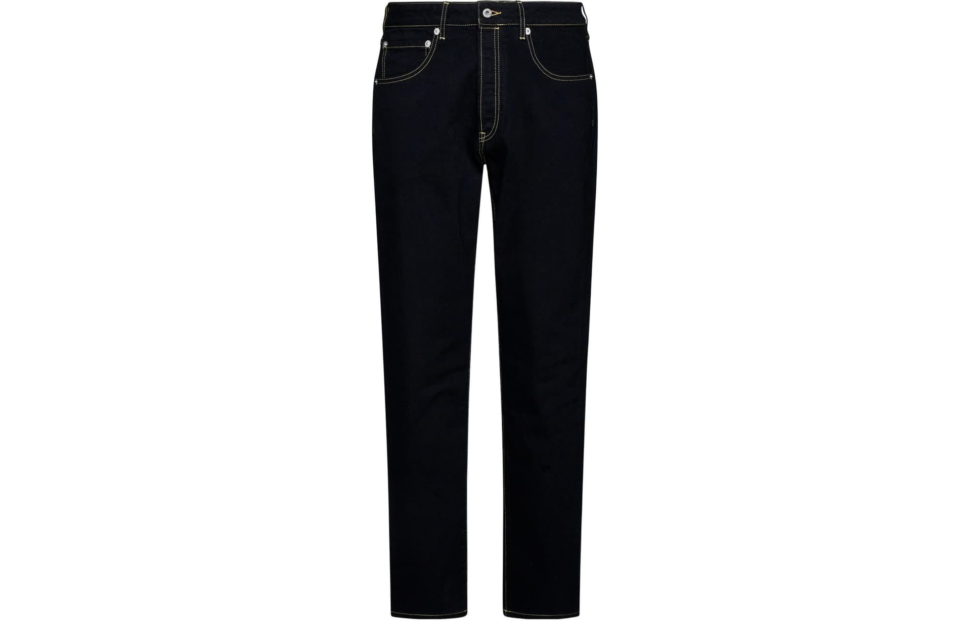 KENZO SS24 Logo Print Jeans Black