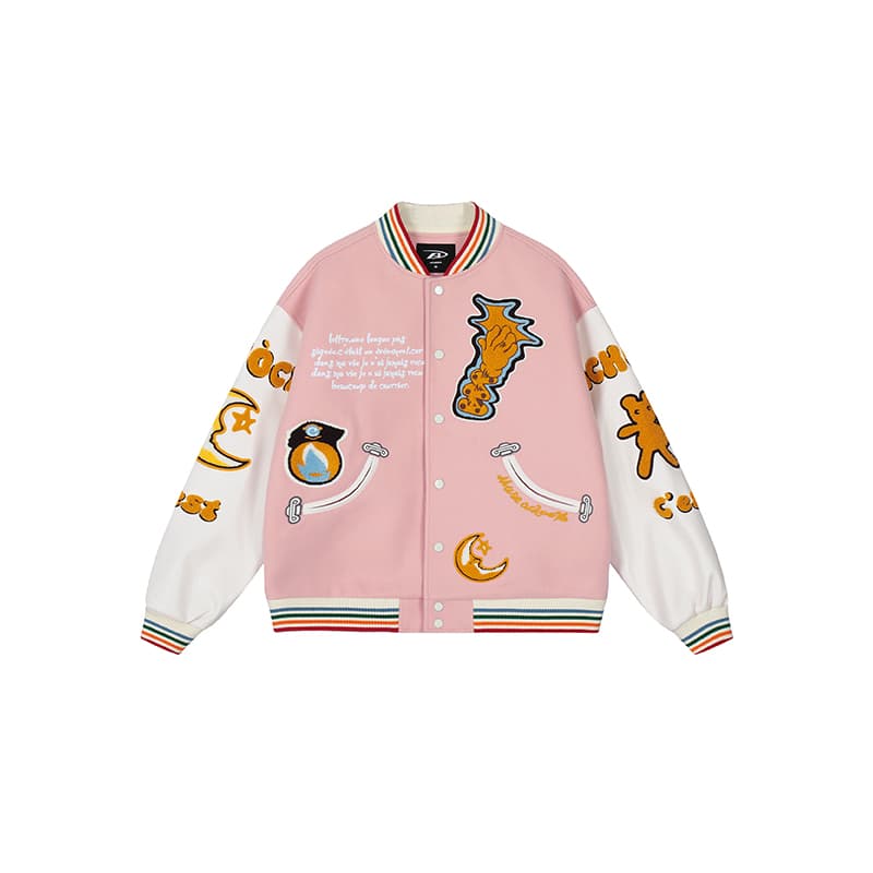 A chock Varsity Jacket
