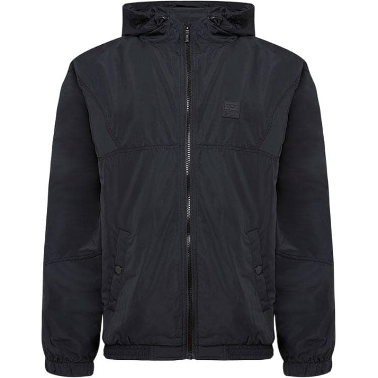 DIESEL Hooded Logo Mesh Lined Jacket Black