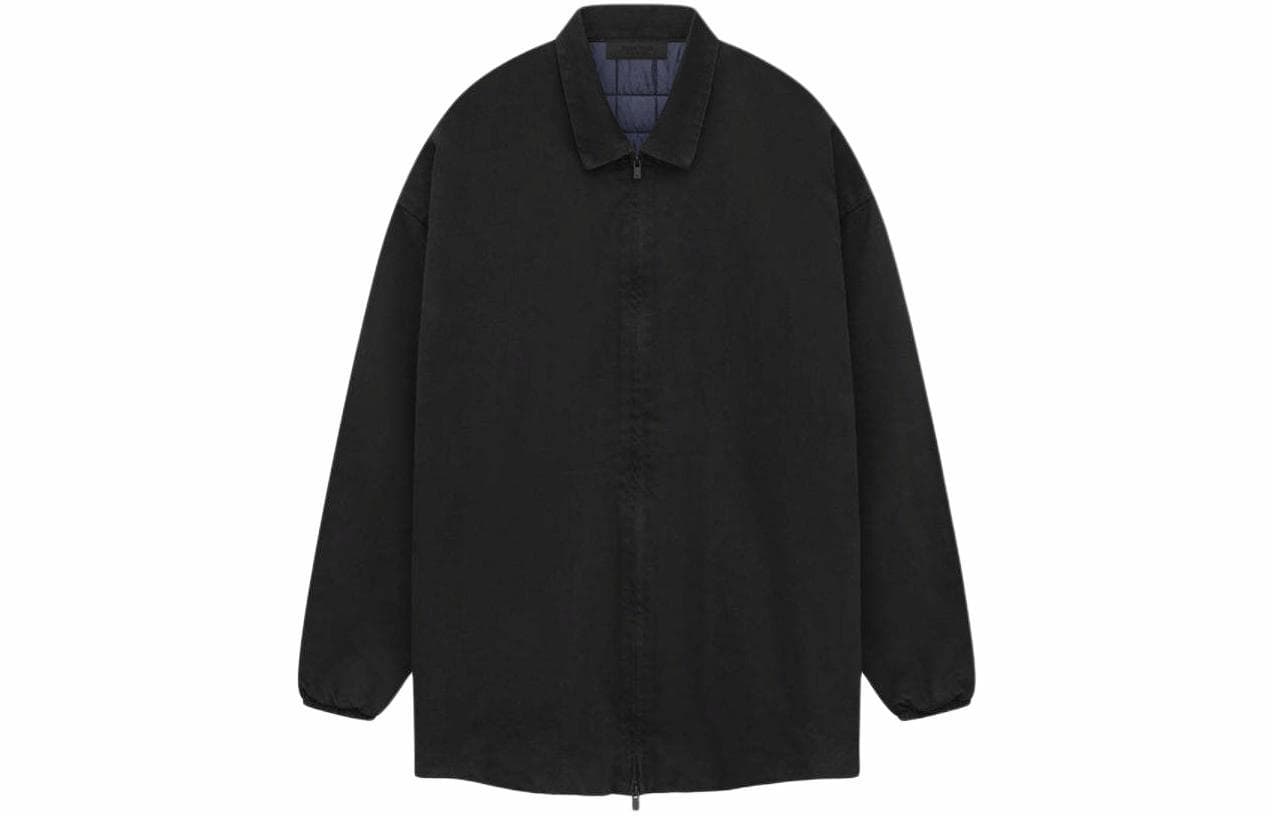 Fear of God Essentials Filled Shirt Jacket Overdye Black Denim