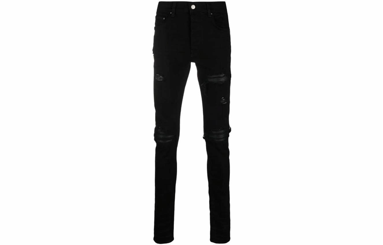 AMIRI SS22 Black Distressed Skinny Jeans