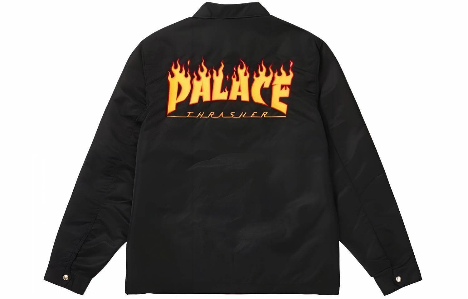 PALACE x Thrasher SS24 Flame Zip Collar Jacket Black