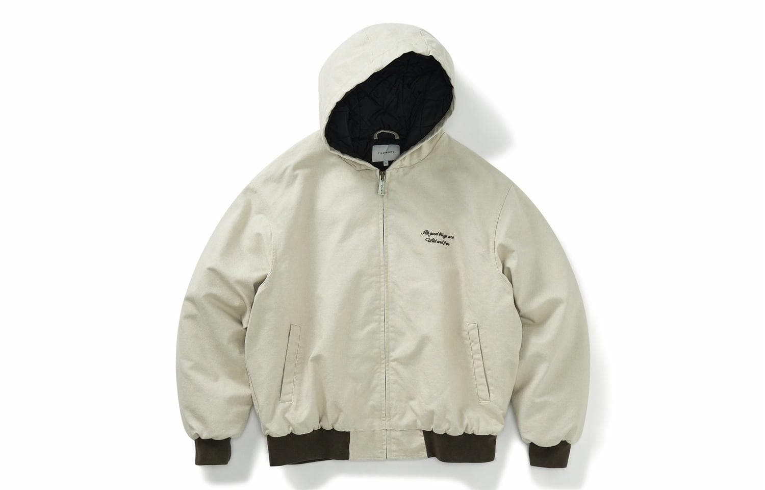 714STREET Retro Ribbed Hoodie Jacket