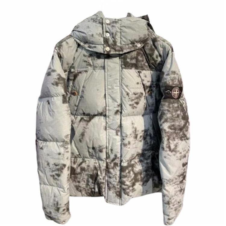 Stone Island FW24 Light Blue Camo Down Jacket