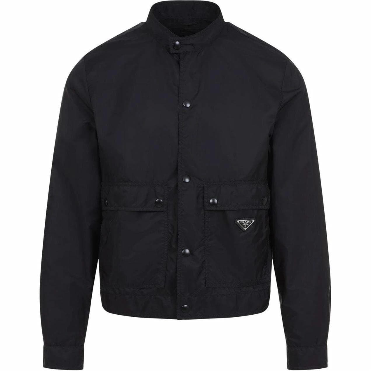 Prada Long Sleeve Snap Jacket Black