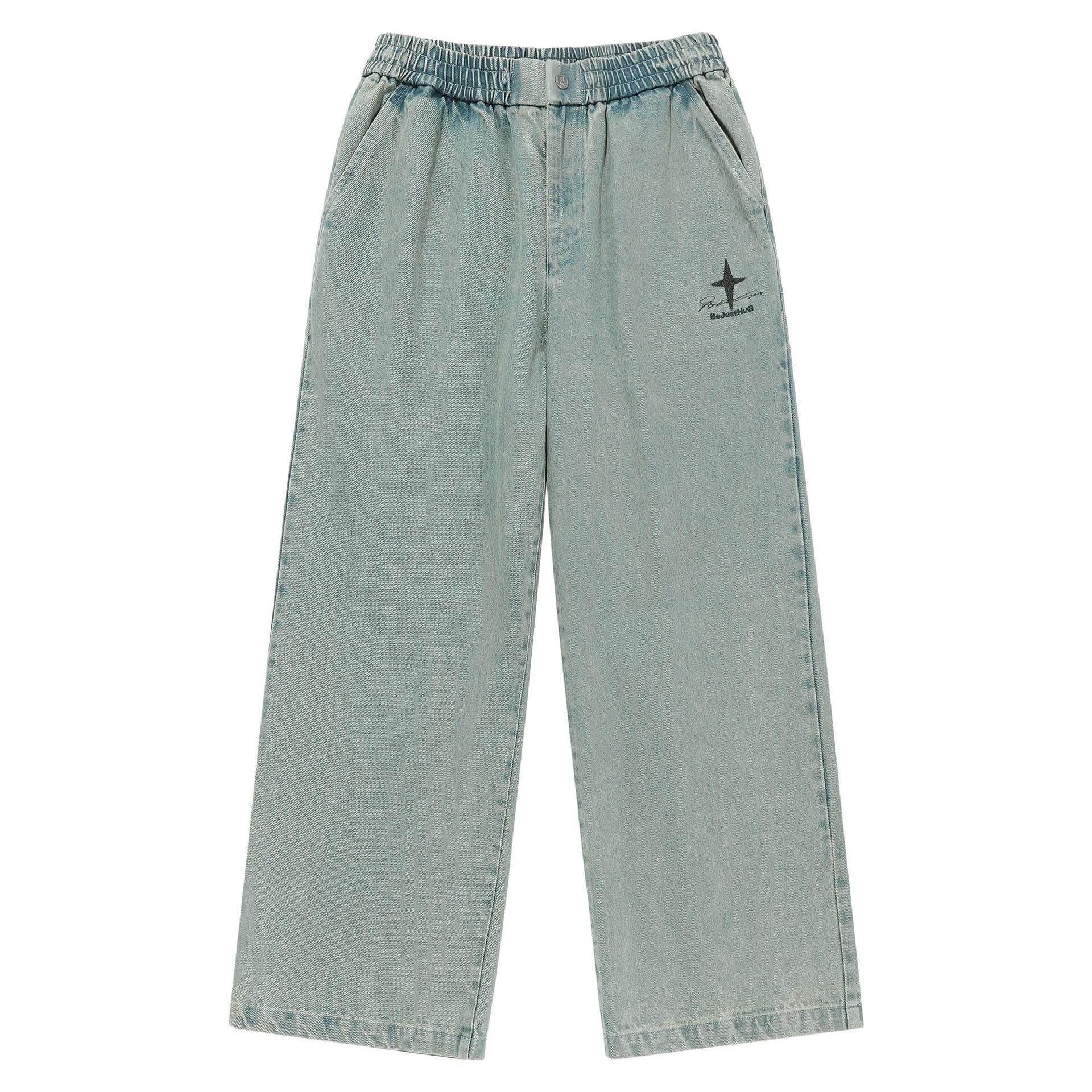 BJHG Vintage Star Print Jeans
