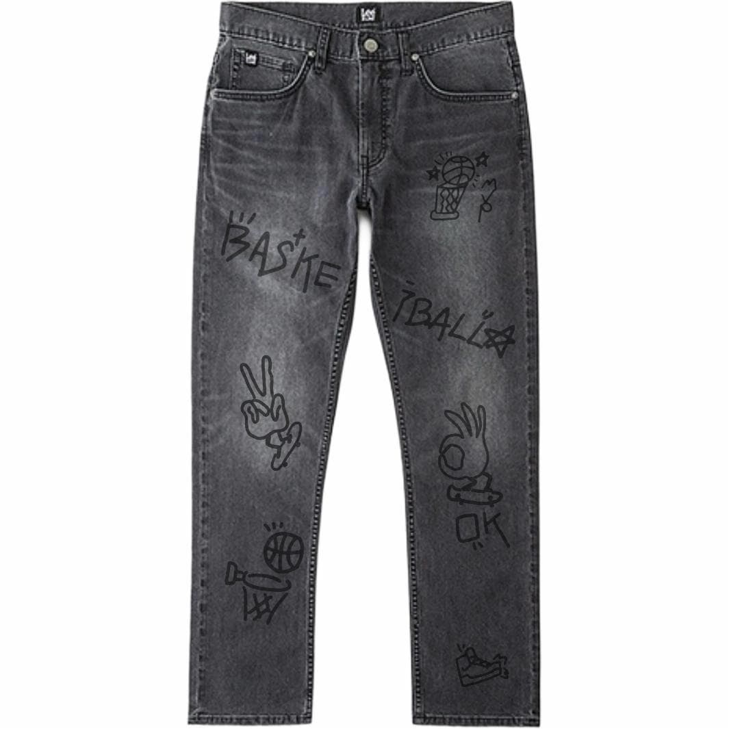 Lee 726 Hand-Painted Graffiti Basketball Jeans
