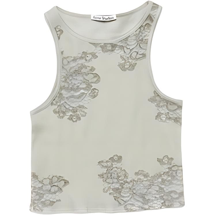 Acne Studios FW24 Lace Vest Gray Green