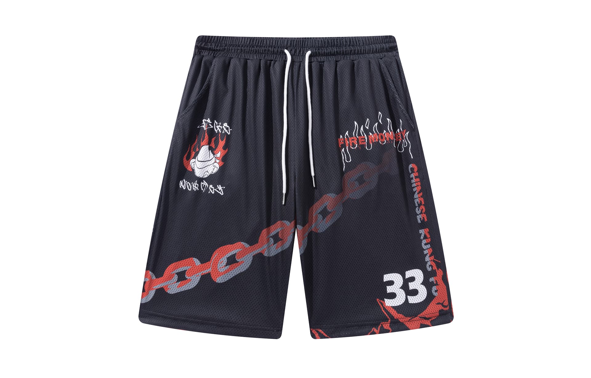 火猴/FireMonkey FireMonkey Flame Basketball Shorts Black