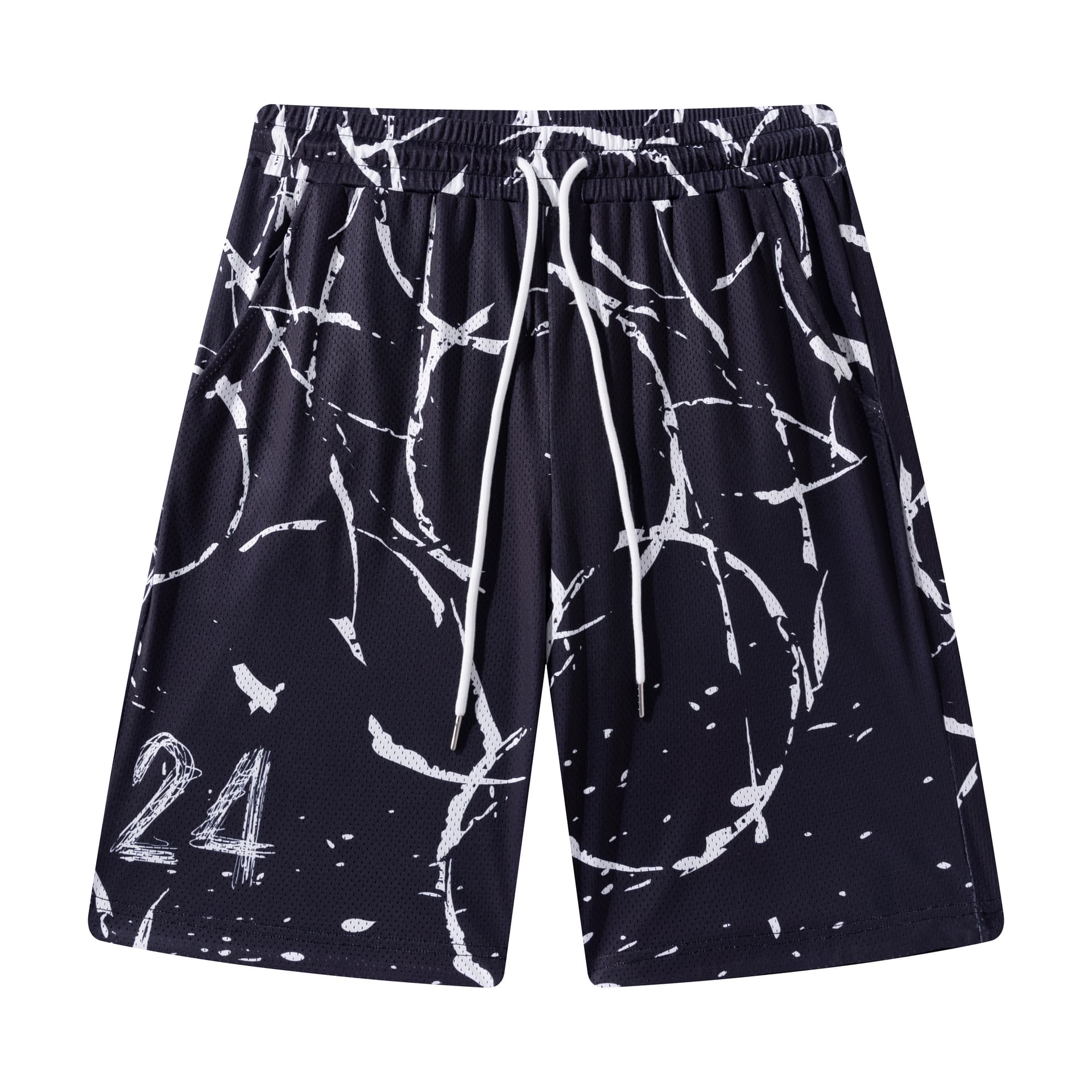 火猴/FireMonkey FireMonkey Retro Basketball Shorts Black