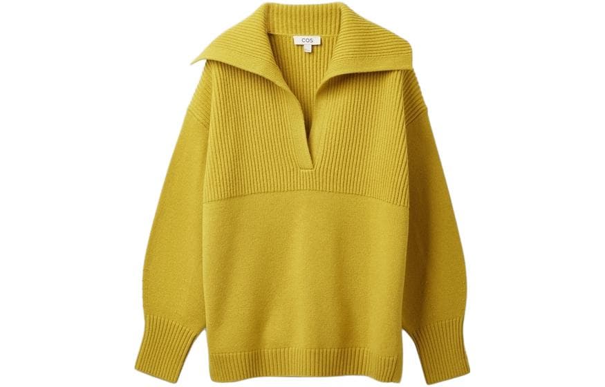 COS Ribbed Wool Sweater Ginger