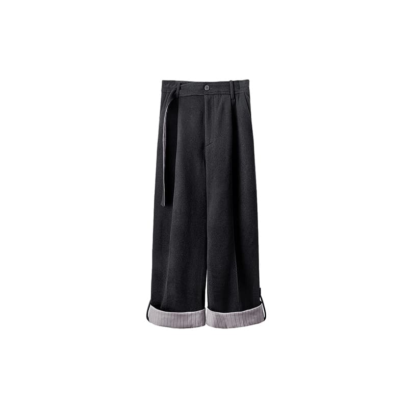 幻象者 Phantom Nine-Tenths Loose Straight Pants Black