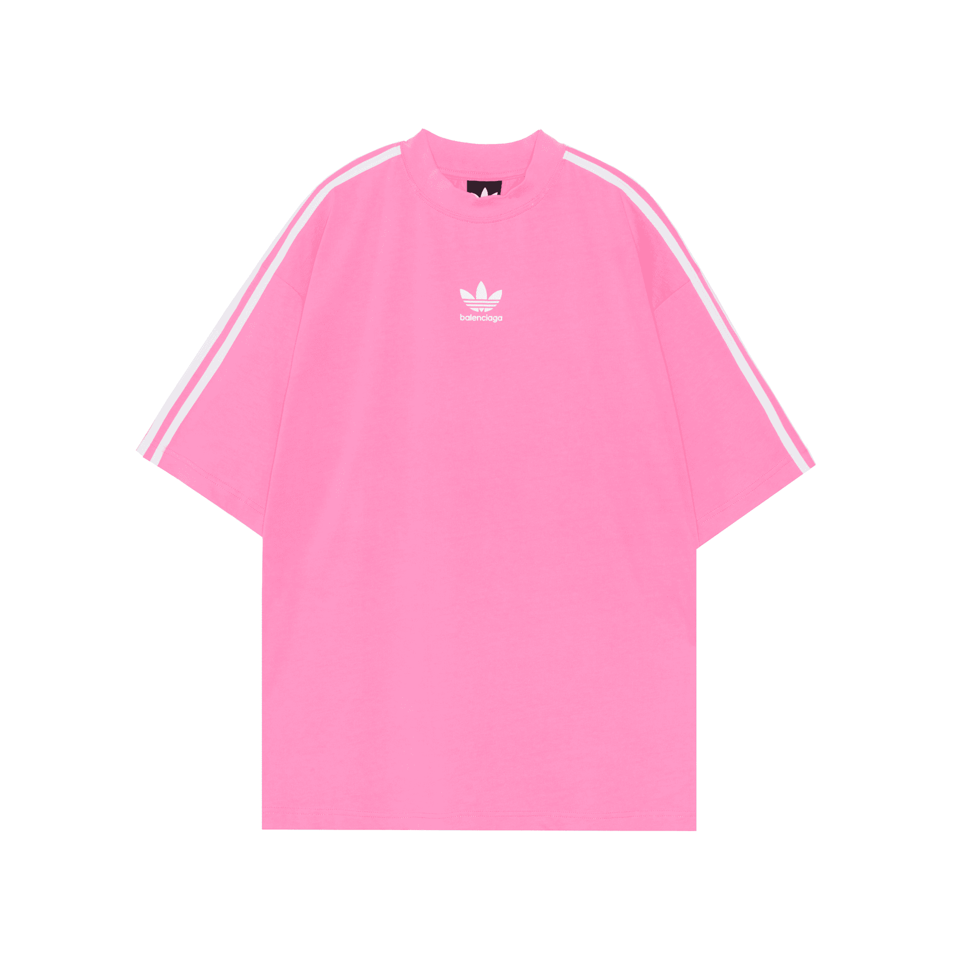 Balenciaga x adidas SS23 Striped Logo T-Shirt Pink