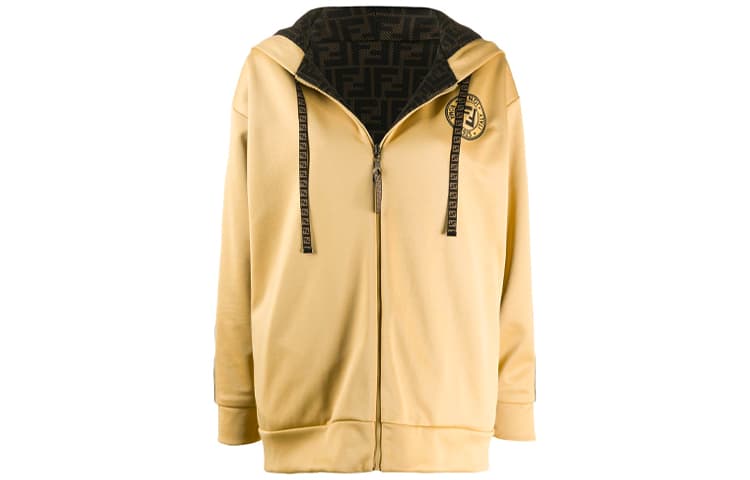 FENDI/芬迪 Fendi Reversible Zip Hoodie Yellow