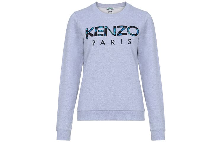 KENZO Logo Crewneck Sweatshirt Light Grey
