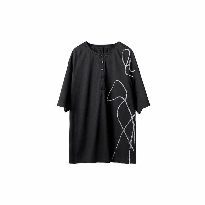 幻象者 Huànxiàngzhě Embroidered T-Shirt Black