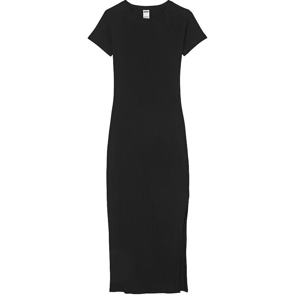 Victoria's Secret/维多利亚的秘密 Victoria's Secret PINK Contour Ribbed Midi Dress