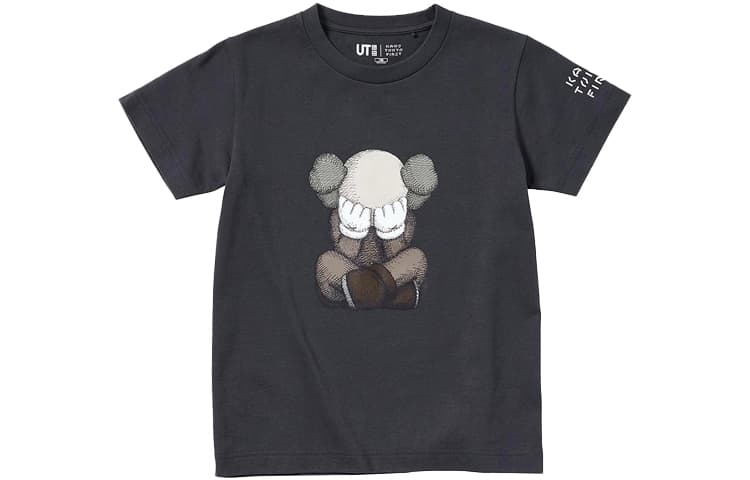 UNIQLO/优衣库 UNIQLO KAWS Kids T-Shirt Dark Grey