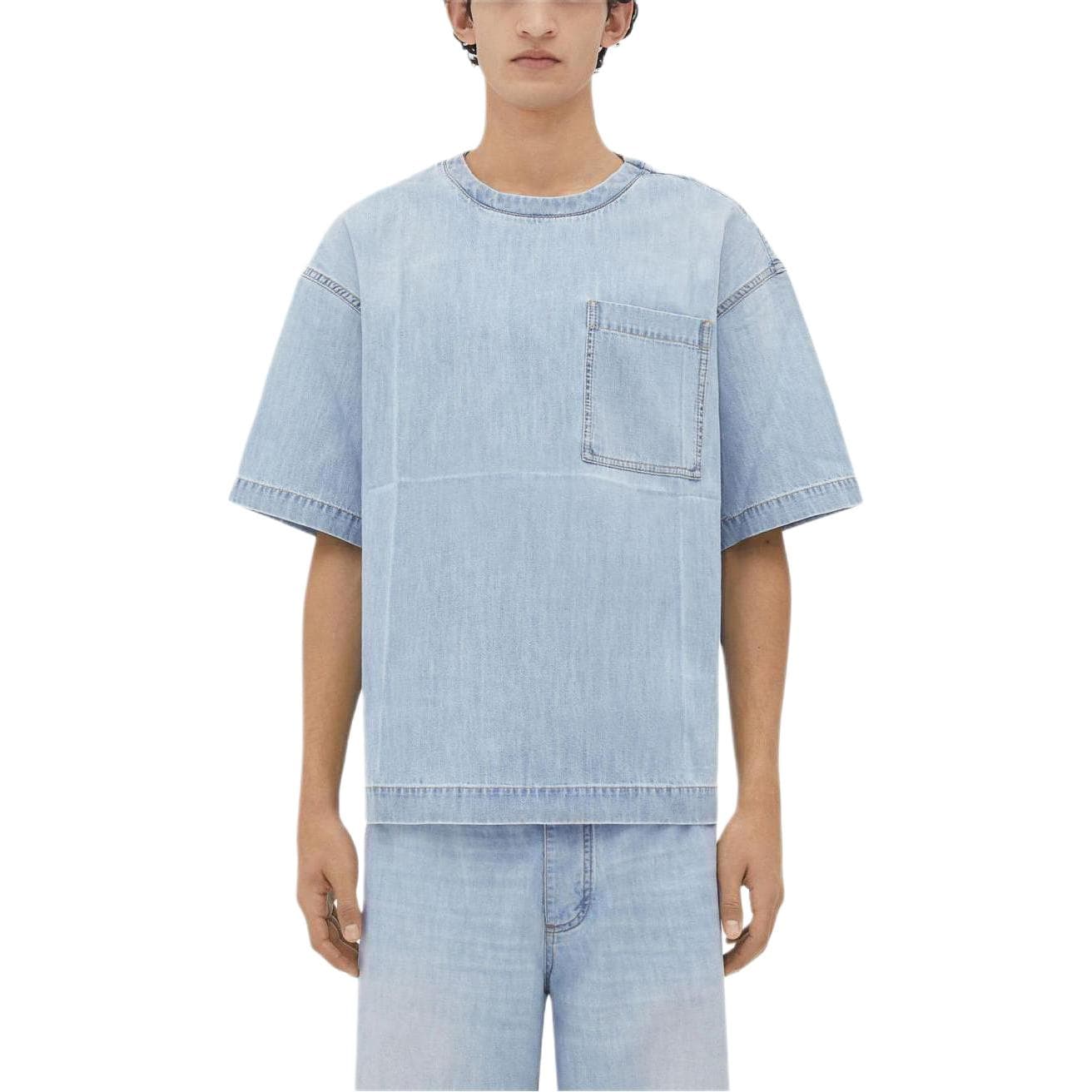 Bottega Veneta/葆蝶家 Bottega Veneta FW23 Light Bleached Denim T-Shirt T