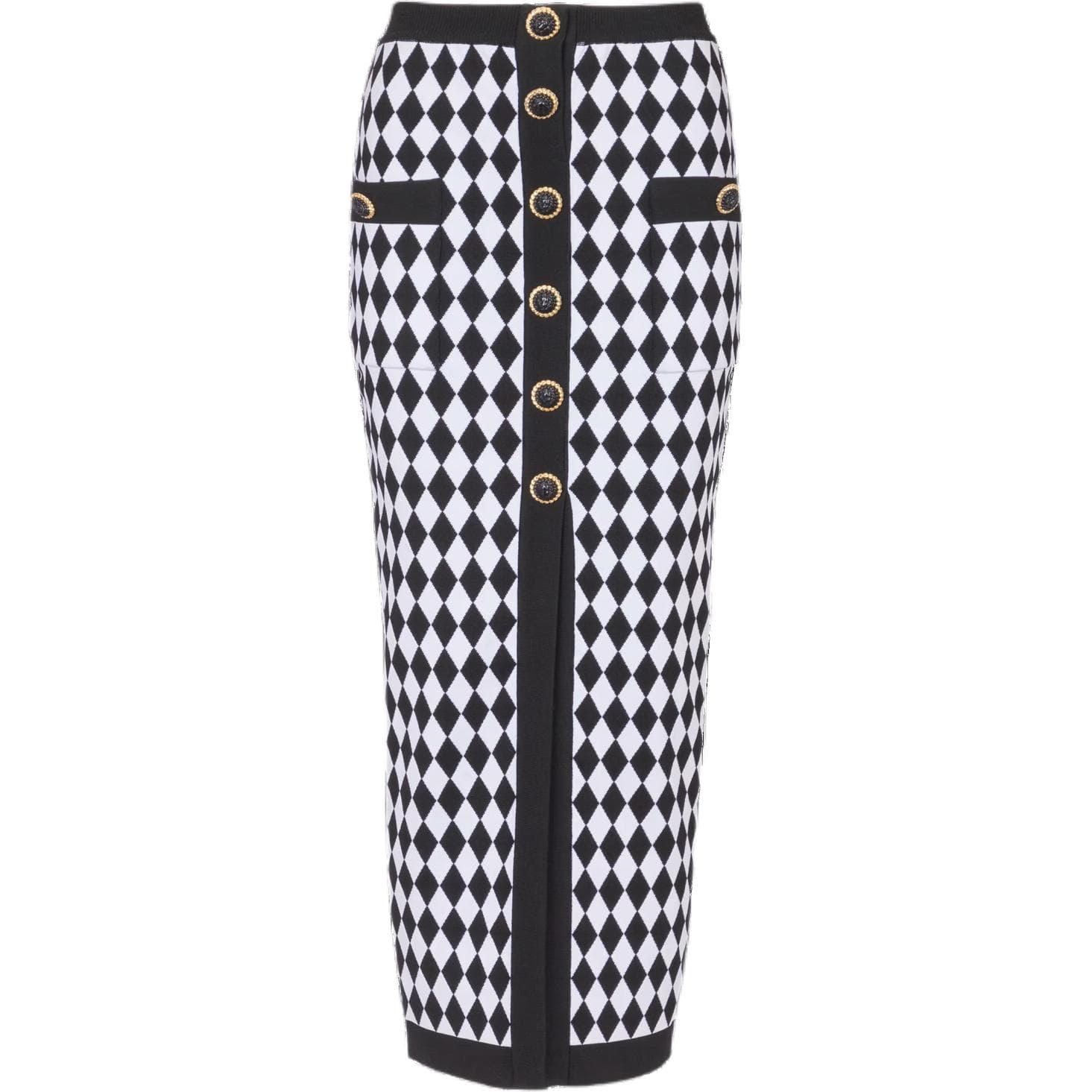 BALMAIN Diamond Jacquard Midi Skirt
