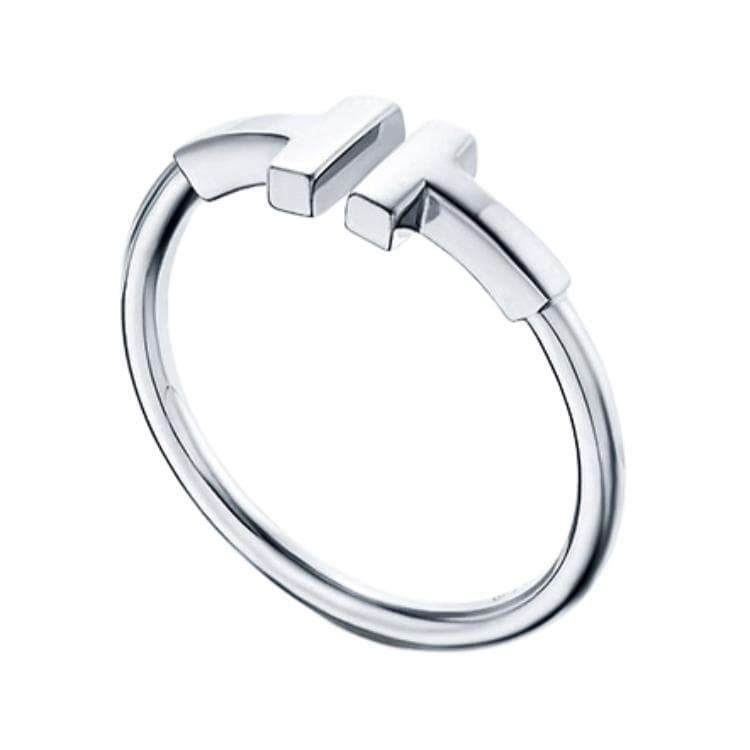 TIFFANY & CO./蒂芙尼 Tiffany & Co. T Series 18K White Gold Ring