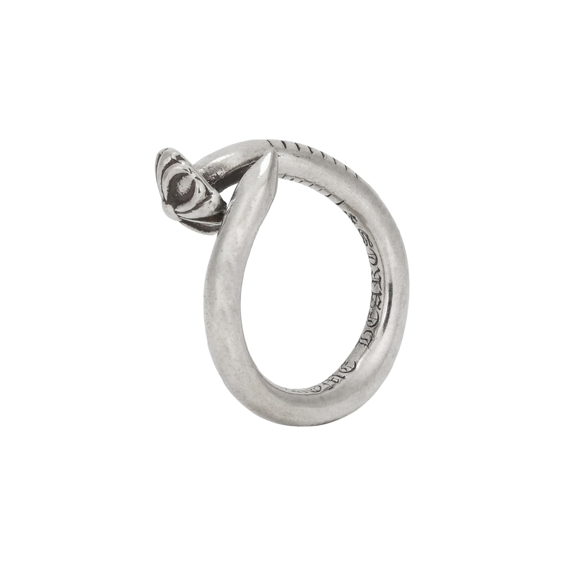 Chrome Hearts Cross Nail Ring Silver