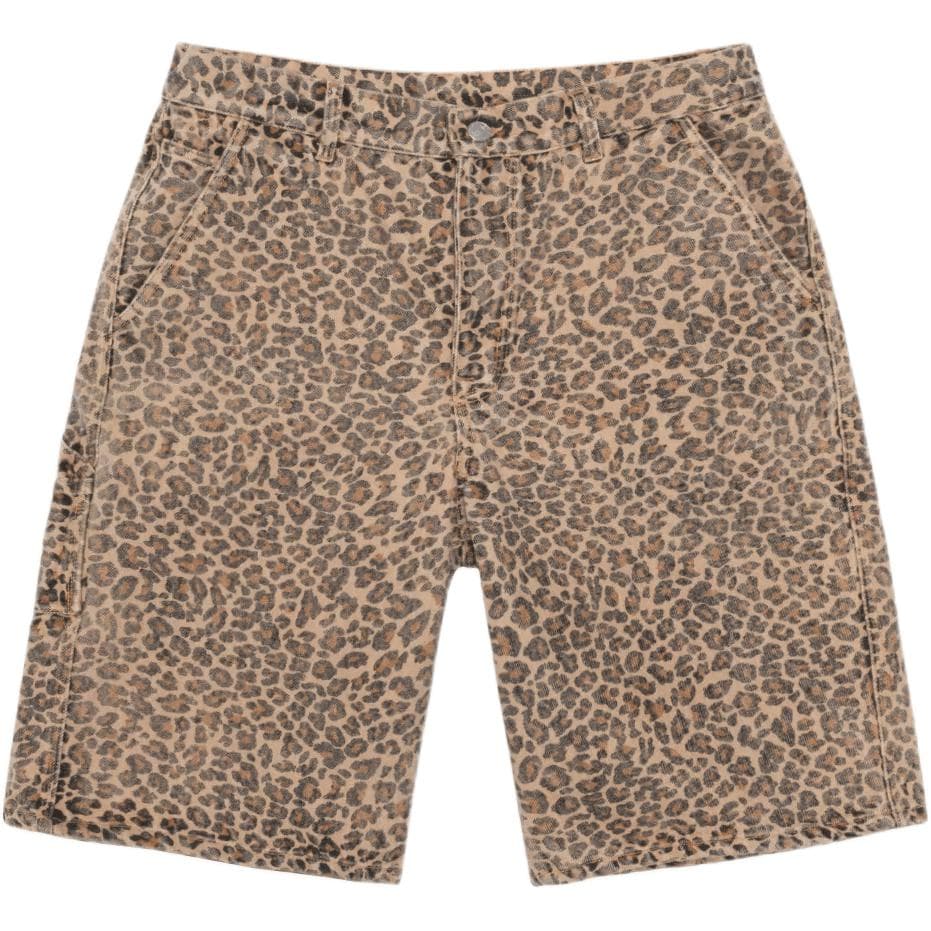 Stussy SS25 Denim Work Short Leopard Print
