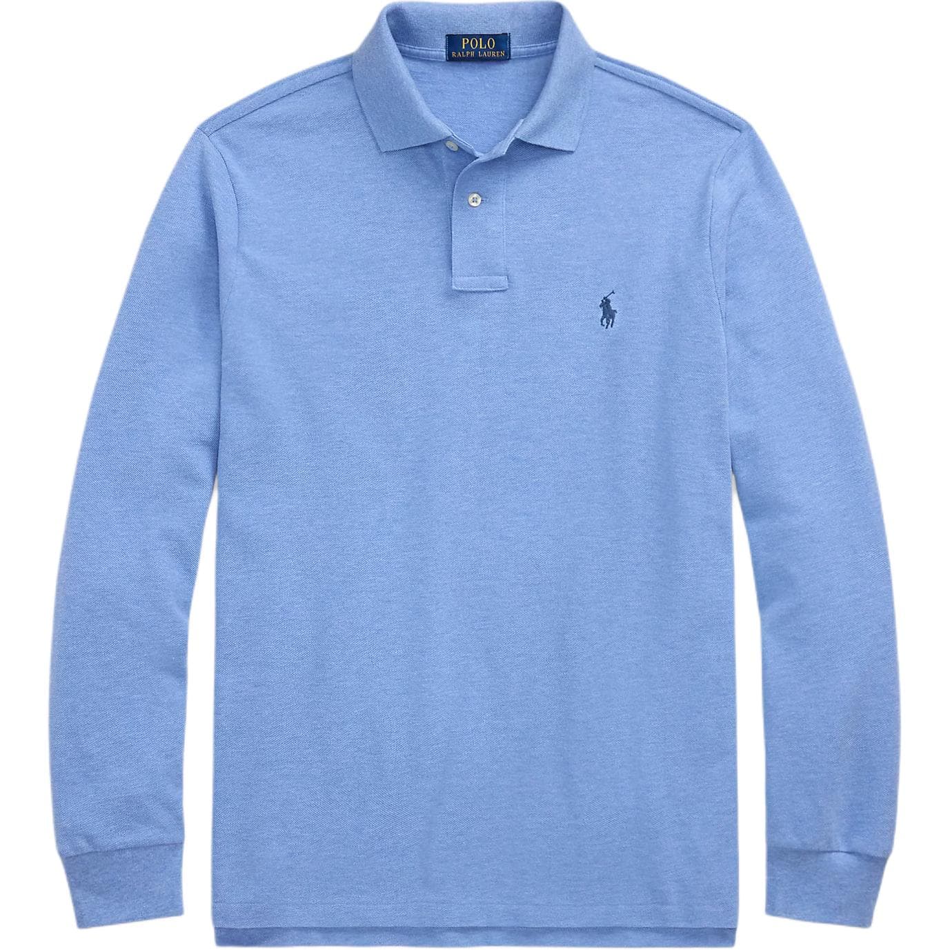 Polo Ralph Lauren Custom Slim Fit Long Sleeve Polo Royal Blue