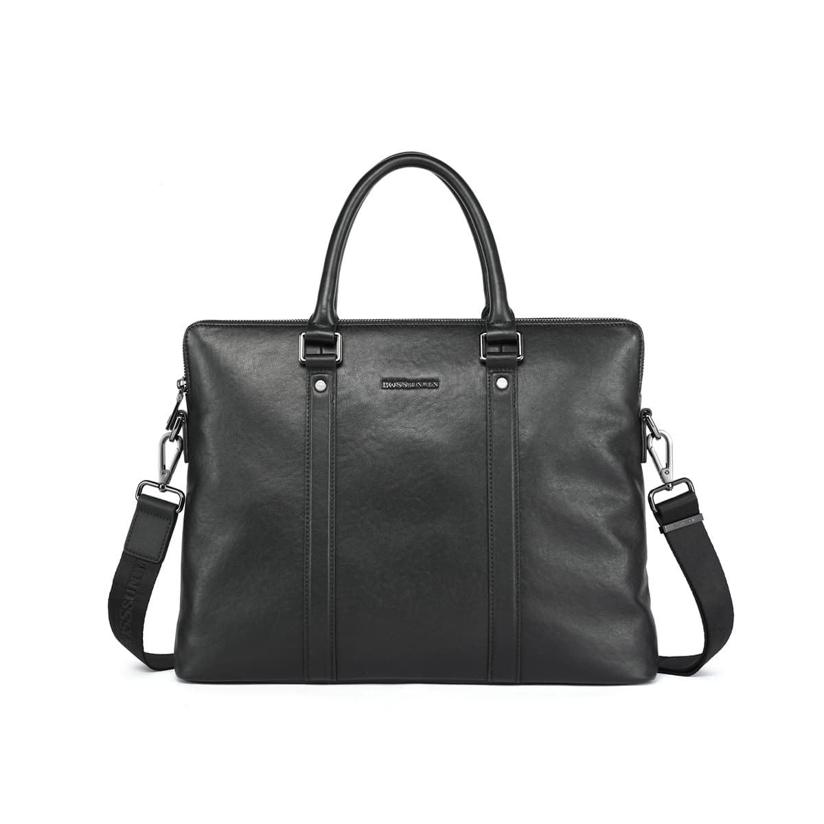 博斯绅威/BOSSSUNWEN BOSSSUNWEN Business Leather Briefcase Black