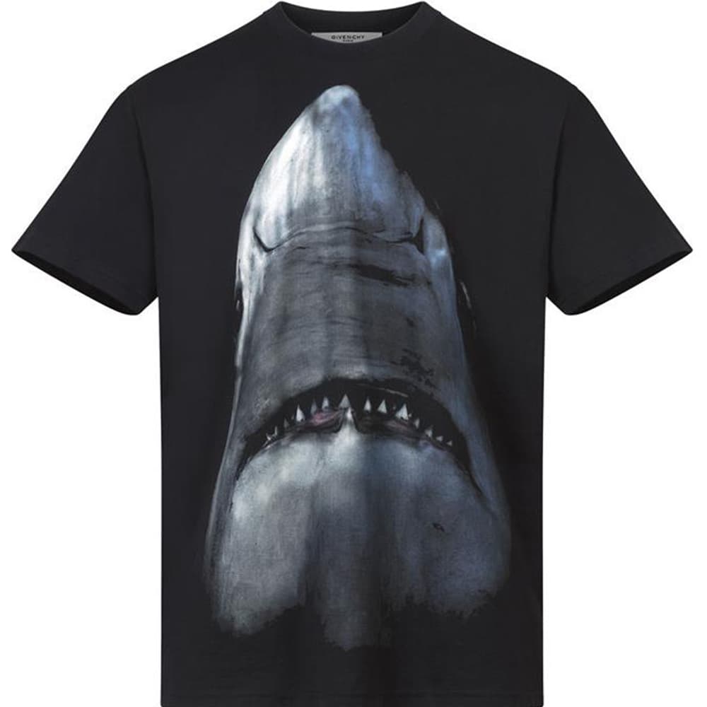 Givenchy/纪梵希 Givenchy Shark Print Slim Fit T-Shirt Black