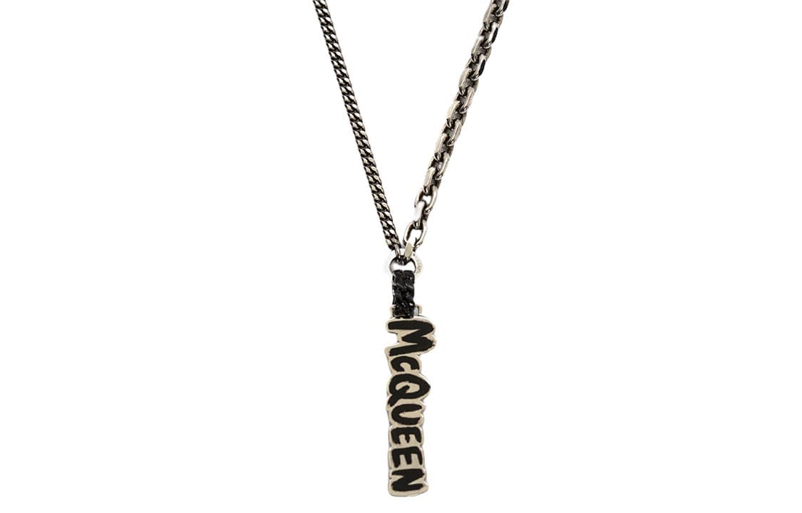 Alexander McQueen Graffiti Necklace Silver