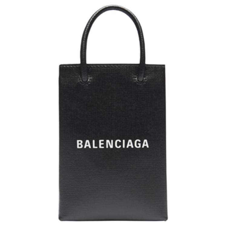 Balenciaga Shopping Logo Mini Tote Bag Black