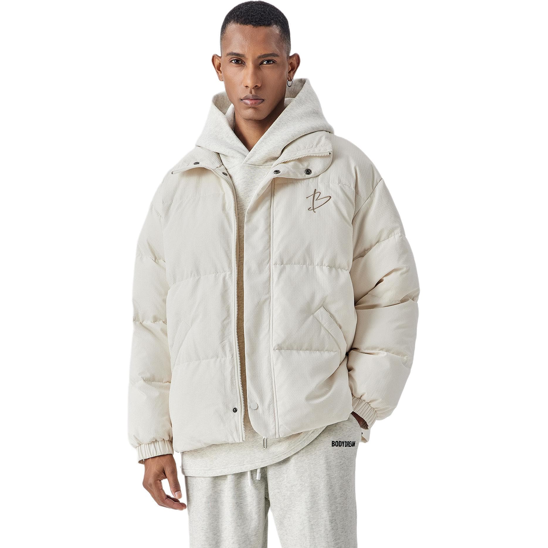bodydream Loose Fit Thick Stand Collar Jacket