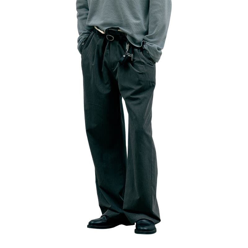 C2H4 Wrinkle Waist Suit Pants