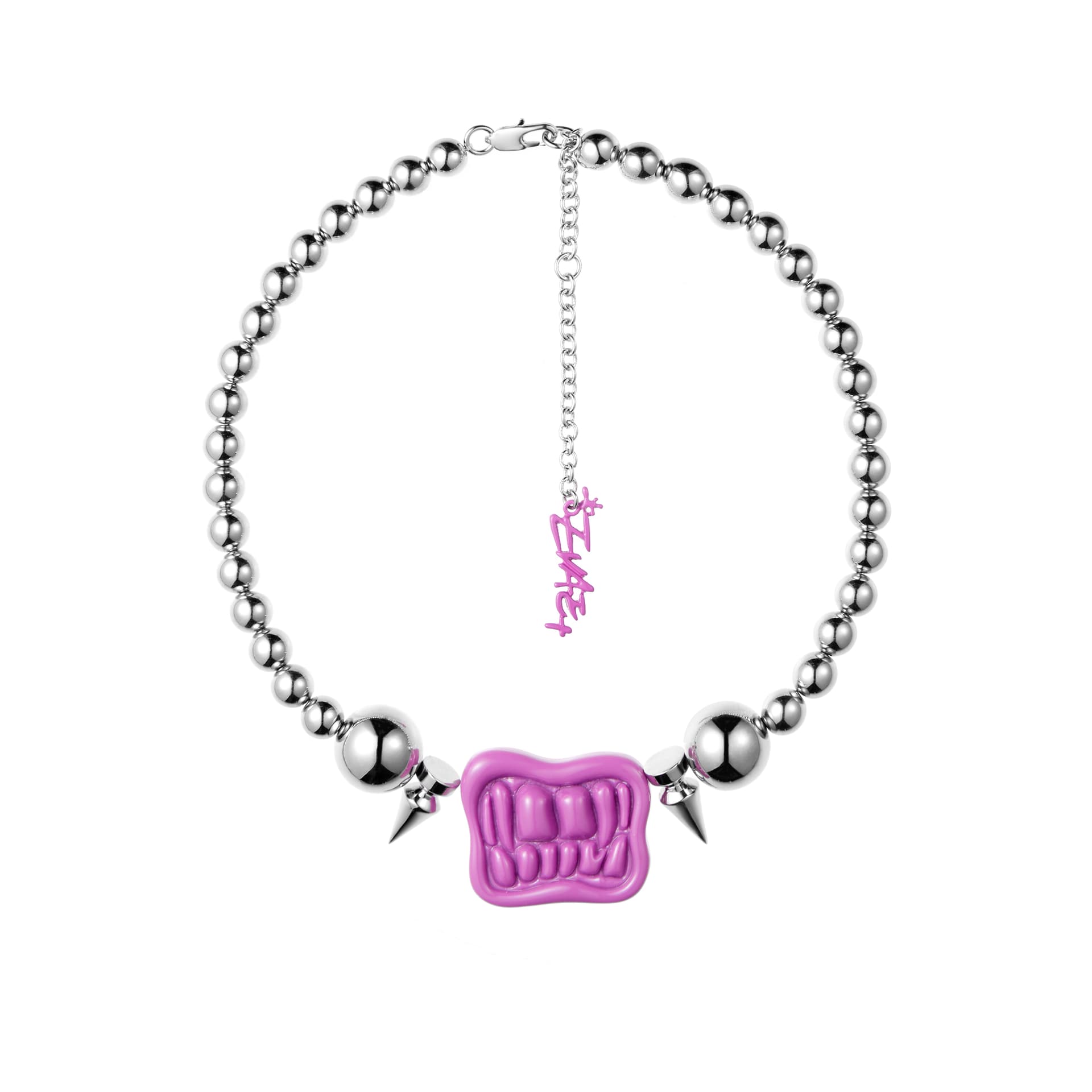 *EVAE+MOB EVAE+MOB Candy Skull Necklace Pink Teeth