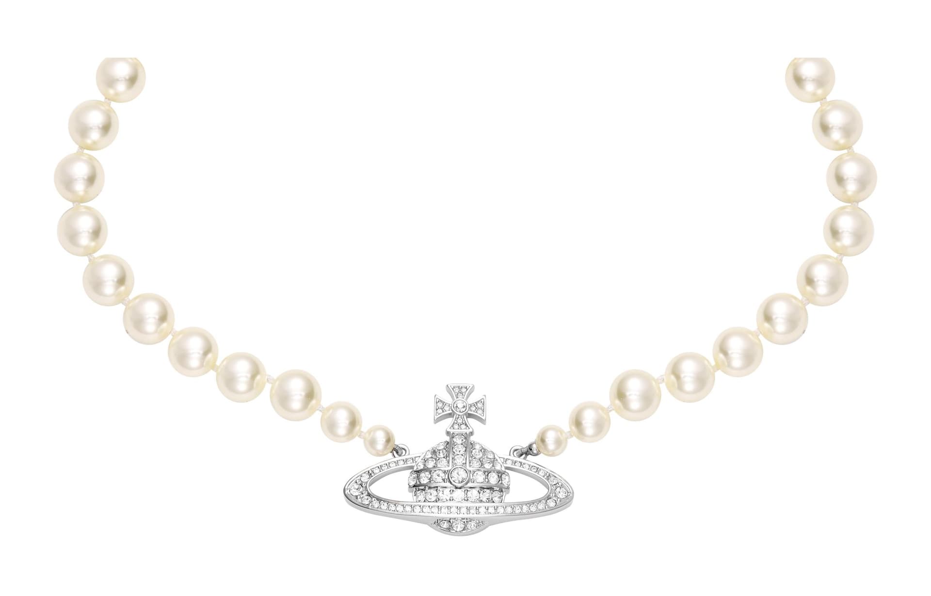 Vivienne Westwood One Row Pearl Bas Relief Choker
