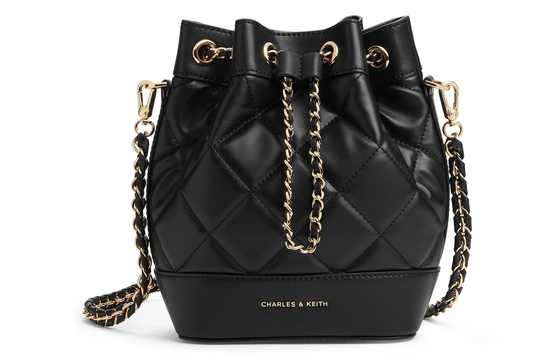 CHARLES&KEITH Charles & Keith Quilted Chain Backpack